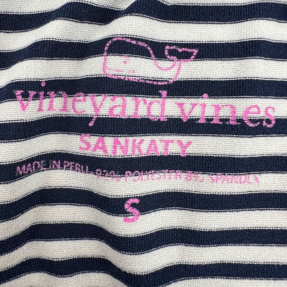 Vineyard Vines Sankaty Shorts Womens Small Navy White Striped Performance - Picture 3 of 6